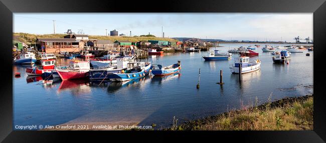 Fishing Boats at Paddy's Hole, Teesmouth Framed Print by Alan Crawford