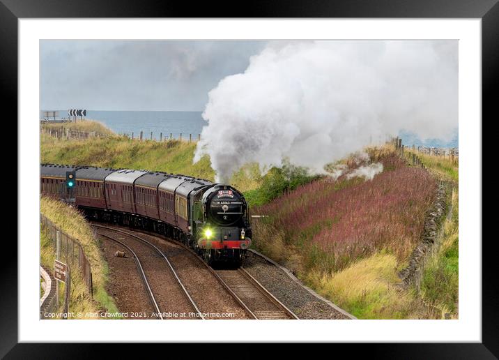 The Aberdonian Steam Engine 60163 Framed Mounted Print by Alan Crawford