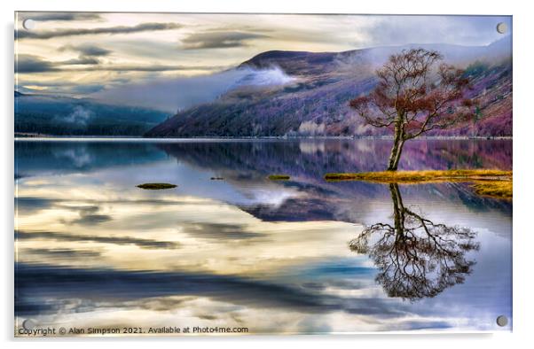 Loch Morie Acrylic by Alan Simpson