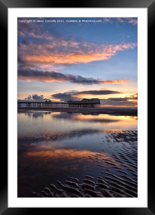 Last Light At Blackpool. Framed Mounted Print by Jason Connolly