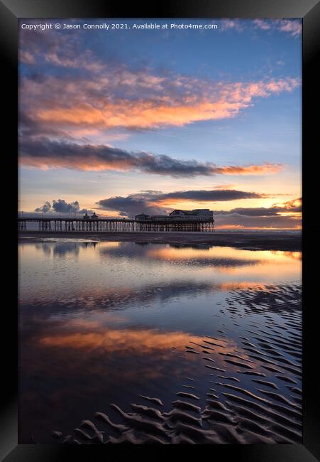 Last Light At Blackpool. Framed Print by Jason Connolly