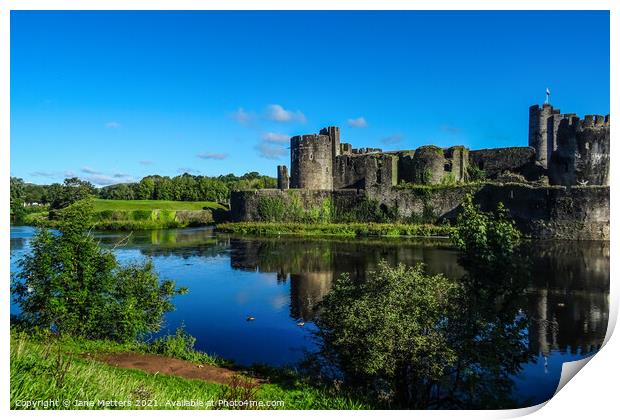 Castle beyond the Moat Print by Jane Metters