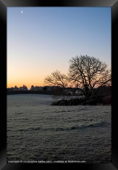 Sunrise at Burgh Castle Framed Print by Christopher Keeley