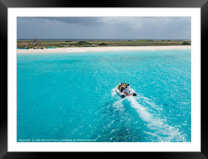  Views around the deserted island of Klien Curacao  Framed Mounted Print by Gail Johnson