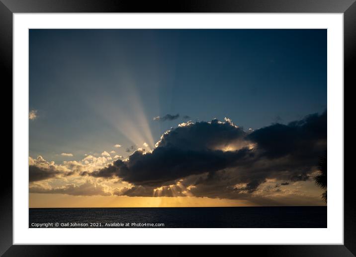 Sky cloud Framed Mounted Print by Gail Johnson