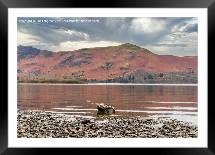 Derwentwater Lake and Catbells mountain range  Framed Mounted Print by Phil Longfoot