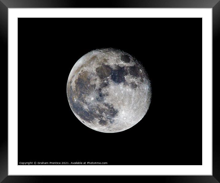 True Colour Moon Framed Mounted Print by Graham Prentice
