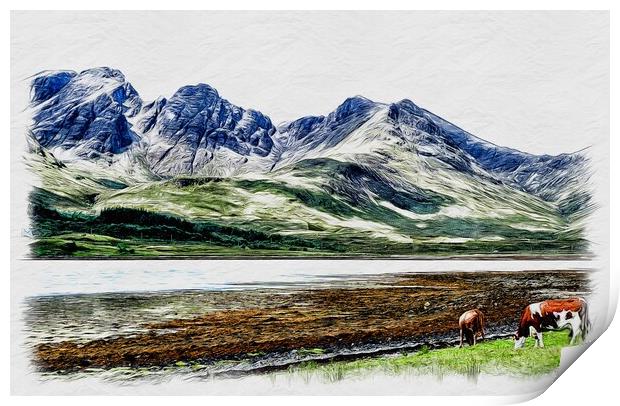 Outdoor mountain Print by jim scotland fine art