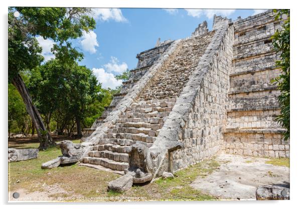 High Priest's Temple, Chichen Itza Acrylic by Graham Prentice