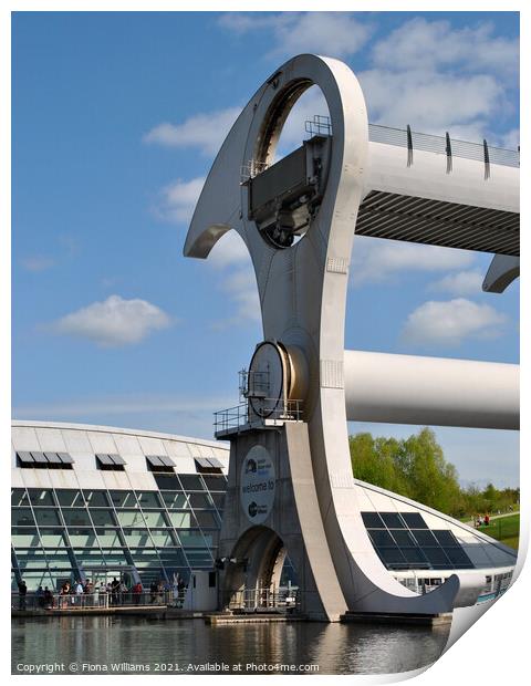 The Falkirk Wheel  Print by Fiona Williams