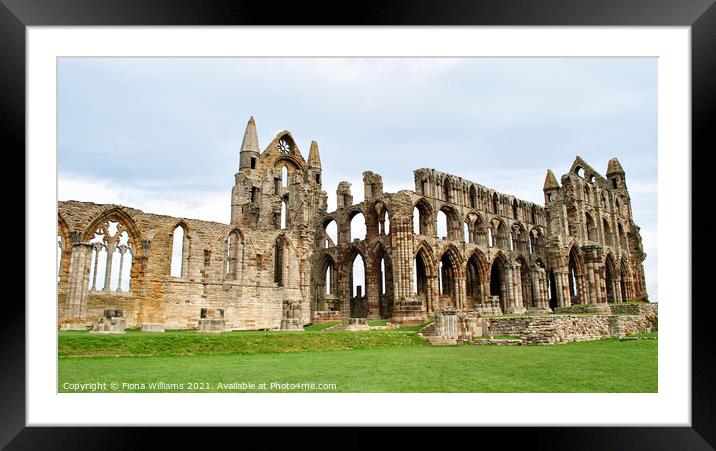 Whitby  Abbey ruins  Framed Mounted Print by Fiona Williams
