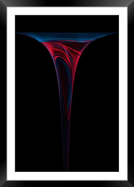 Fractal Vase Framed Mounted Print by Ann Garrett