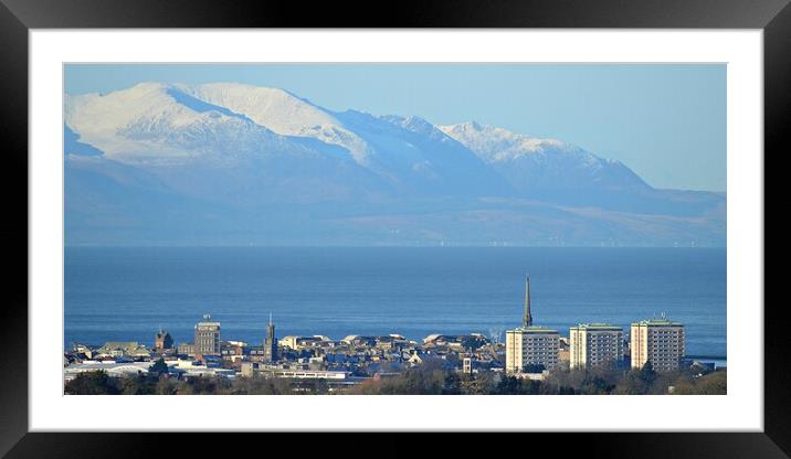Wintry Arran and Ayr, Scotland. Framed Mounted Print by Allan Durward Photography