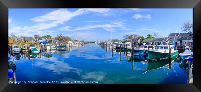 Nantucket Harborwalk View Framed Print by Graham Prentice