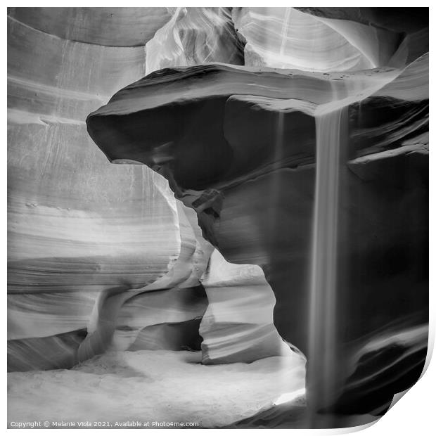 ANTELOPE CANYON Pouring Sand | monochrome Print by Melanie Viola