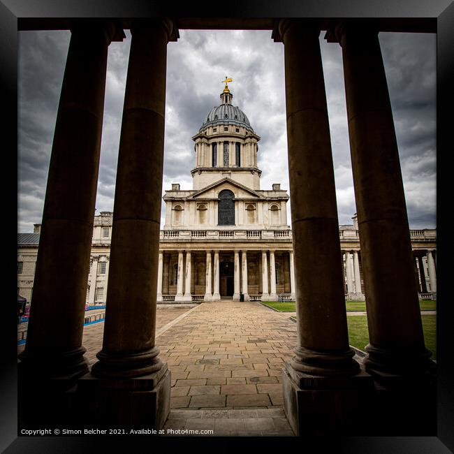 Old Royal Naval College Framed Framed Print by Simon Belcher