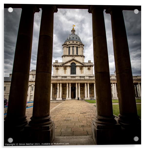 Old Royal Naval College Framed Acrylic by Simon Belcher