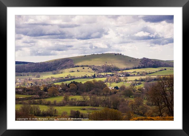 Castle Hill Shaftesbury Dorset  Framed Mounted Print by Holly Burgess