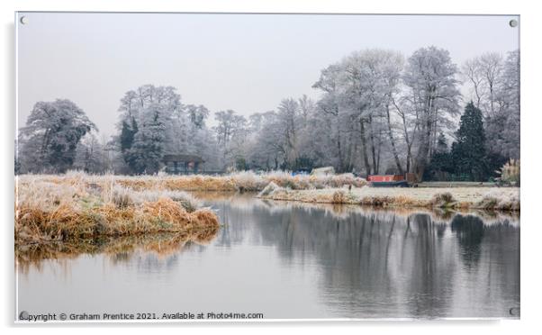 Wey Navigations Winter Landscape Acrylic by Graham Prentice