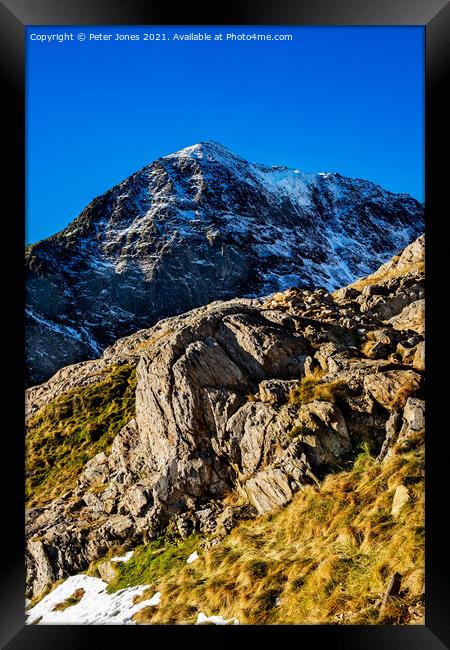 Ascent to Snowdon. Framed Print by Peter Jones
