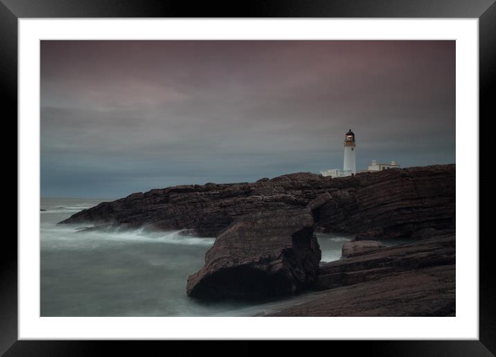 Stormy Lighthouse, Rua Reidh Framed Mounted Print by Christopher Stores