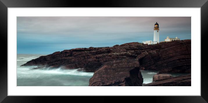 Stormy Lighthouse, Gairloch Framed Mounted Print by Christopher Stores