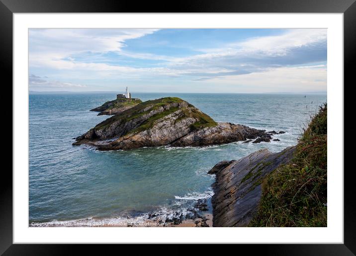 Guiding Light of Mumbles Framed Mounted Print by Peter Thomas