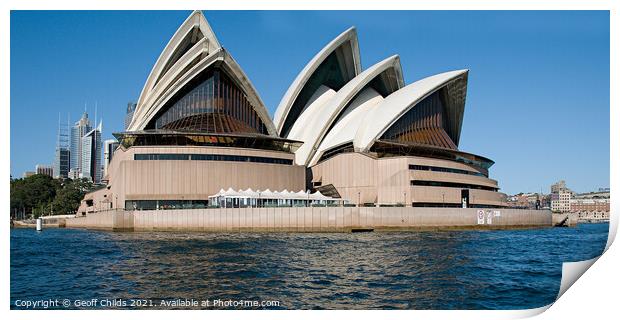 Sydney Opera House up close. Print by Geoff Childs