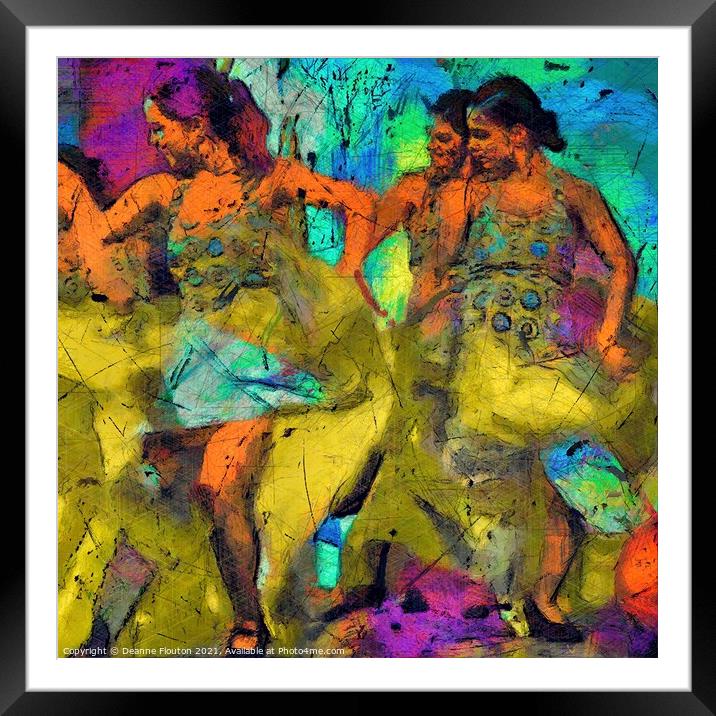 A Vibrant Flamenco Performance Framed Mounted Print by Deanne Flouton