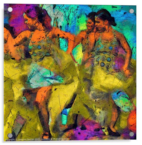 A Vibrant Flamenco Performance Acrylic by Deanne Flouton
