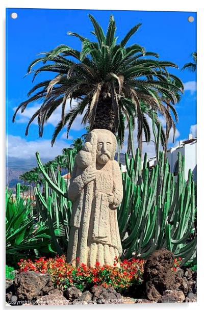 Saintly Sentinels Tenerife Acrylic by Deanne Flouton