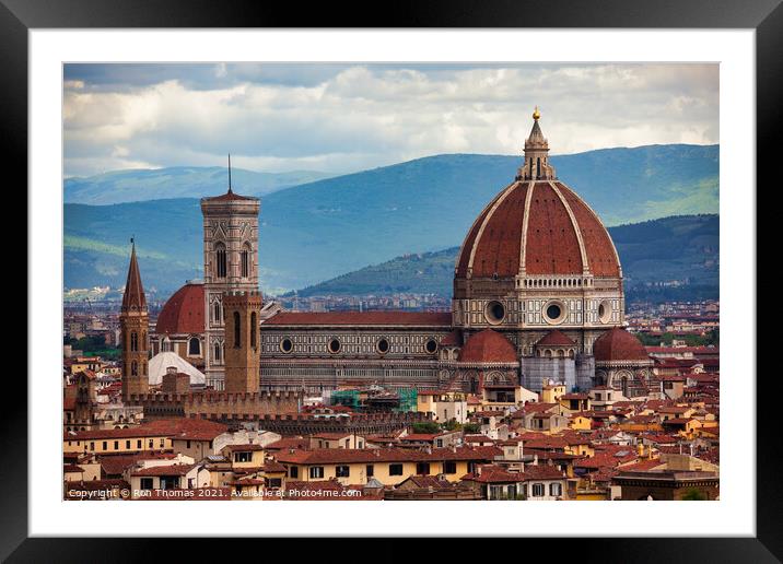 Florence Cathedral Framed Mounted Print by Ron Thomas