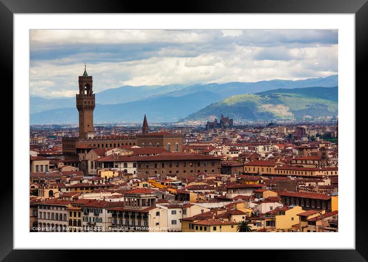 View over Florence Framed Mounted Print by Ron Thomas