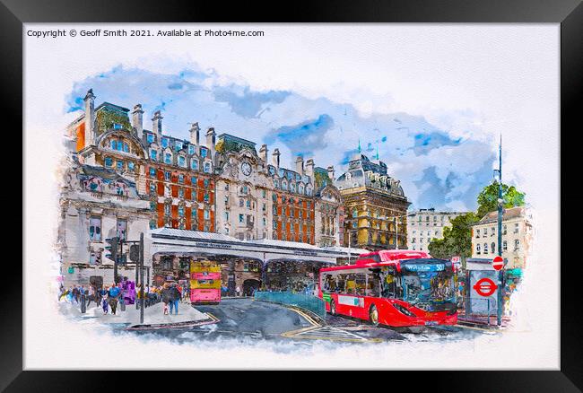 Victoria Train Station in London Framed Print by Geoff Smith