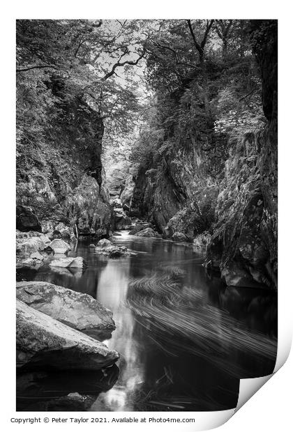 Tranquillity in Fairy Glen Print by Peter Taylor