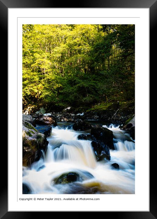 Waterfall in the Fairy Glen Framed Mounted Print by Peter Taylor