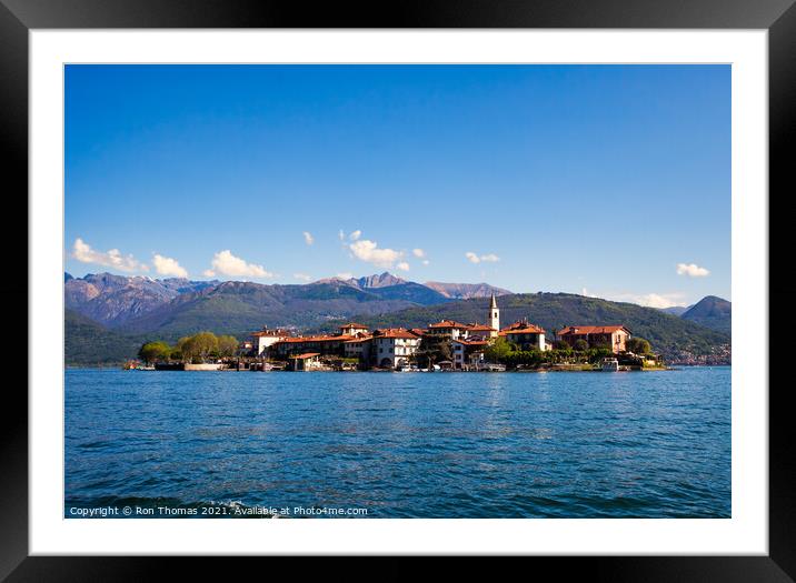 Island in Lake Maggiore Framed Mounted Print by Ron Thomas