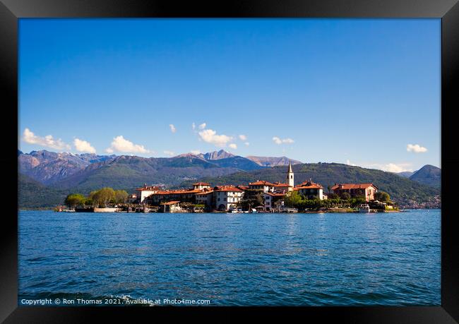 Island in Lake Maggiore Framed Print by Ron Thomas