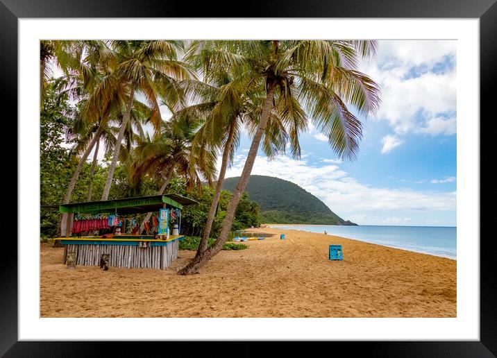 Grande Anse Beach Framed Mounted Print by Roger Green
