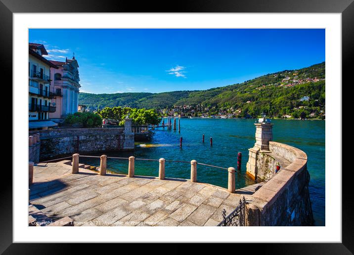 A View from Isola Bella Framed Mounted Print by Ron Thomas