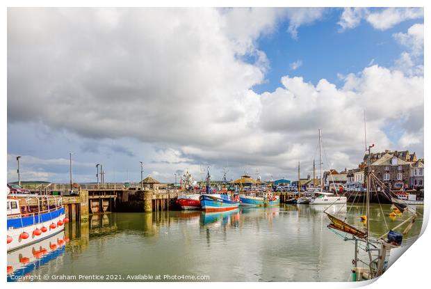 Padstow Harbour Print by Graham Prentice