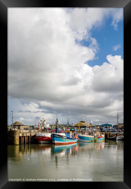 Padstow Harbour Fishing Boats Framed Print by Graham Prentice