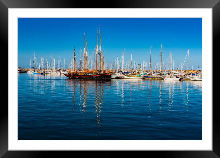 Yachts at Brixham, Devon, Uk Framed Mounted Print by Maggie McCall