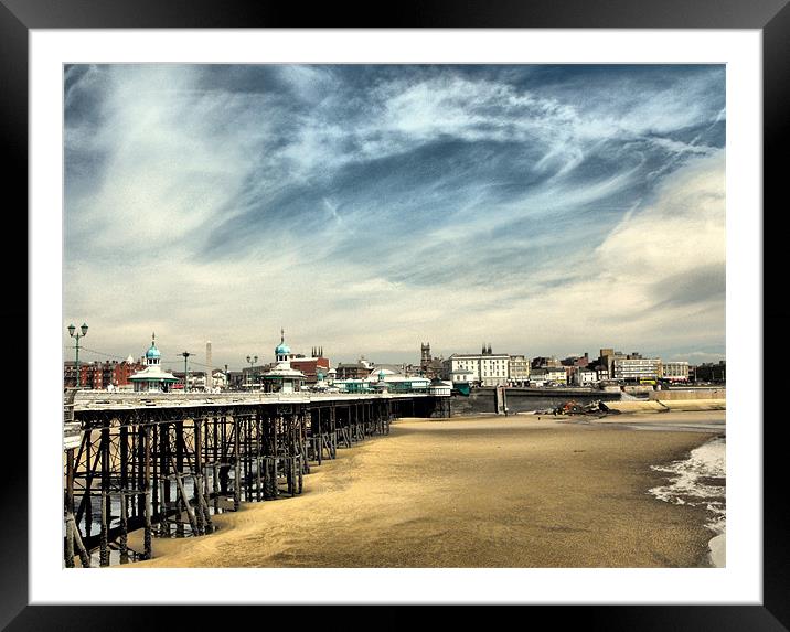 Pier from the Sea End. Framed Mounted Print by Jacqui Kilcoyne