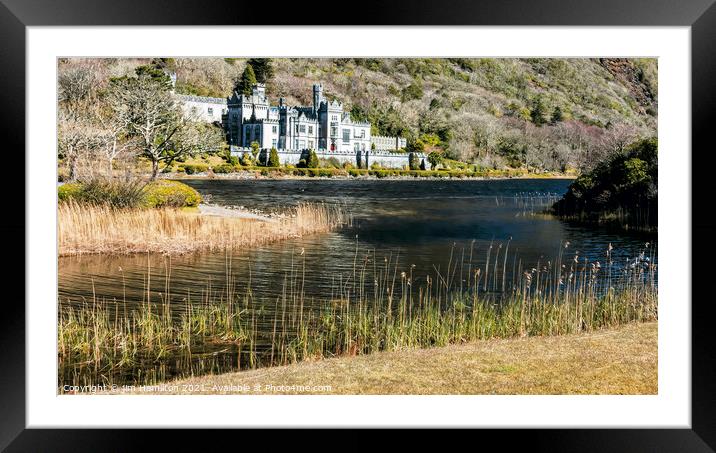 Tranquility at Kylemore Abbey Framed Mounted Print by jim Hamilton