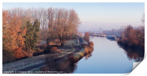 River Dender View, Gijzegem, Belgium Print by Imladris 