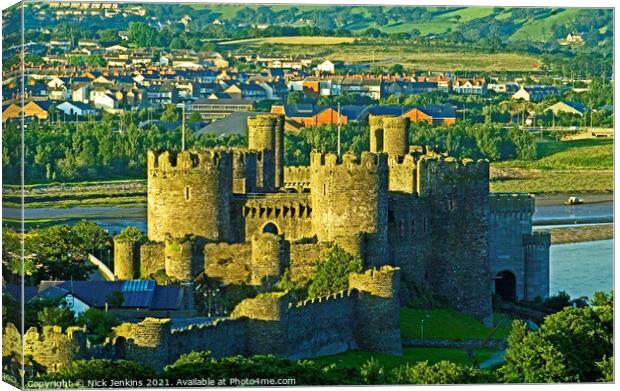 Conwy Castle Conwy North Wales  Canvas Print by Nick Jenkins