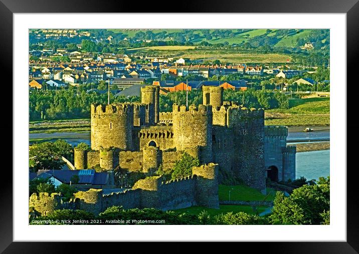 Conwy Castle Conwy North Wales  Framed Mounted Print by Nick Jenkins