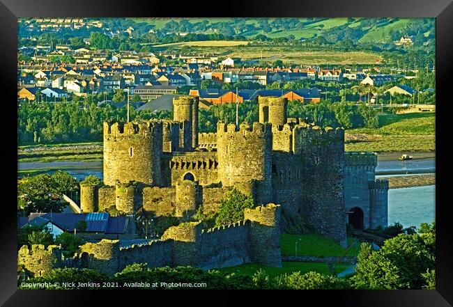 Conwy Castle Conwy North Wales  Framed Print by Nick Jenkins