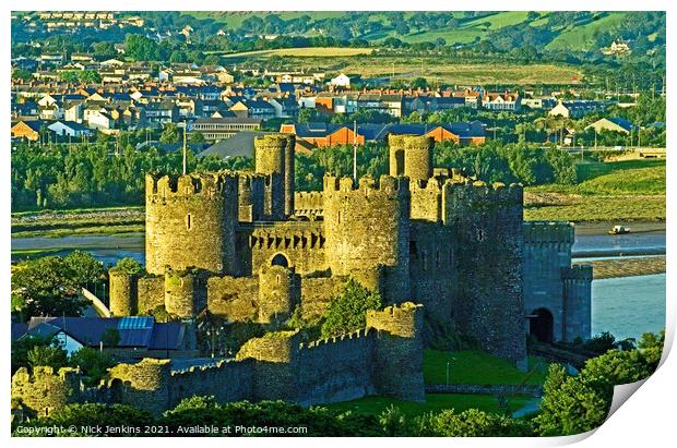 Conwy Castle Conwy North Wales  Print by Nick Jenkins